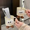Taza Linda para Enjuague Bucal, Dormitorio de Estudiantes, Taza para Cepillarse los Dientes de Ojos Grandes, Cepillo de Dientes para Parejas, Cepillo de Dientes, Taza para Cepillarse los Dientes Infantil, Artículos de Tocador