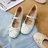 Sapatos Rasos de Moda 2026 Estilo Coreano Novos Sapatos de Bico Redondo Baixo Sapatos Rasos Mary Jane para Mulheres Sapatos de Ballet Primavera