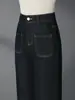 Jeans para mujer 2039, colección de otoño, de tiro alto, color oscuro, adelgazantes, adecuados para figuras petite, corte ajustado, estilo pierna recta, modernos y adecuados para el trabajo