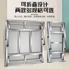 Mesa plegable de acero inoxidable, adecuada para uso doméstico, mesas de comedor para restaurantes, propiedades de alquiler, puestos de mercado nocturno y mesas cuadradas pequeñas portátiles para barbacoas