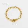 Jieding Pulsera de Acero Inoxidable Europea y Americana Pulsera de Amatista y Perla Lujo Ligero Joyería de Gama Alta Joyería de Acero de Titanio que No se Desvanece
