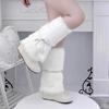 Calcetines Mao Mao Imitación Mink Estilo Y2K Subcultura Protectores de Pantorrilla para Mujer Estilo Japonés Soft Girl Forrados de Felpa Calcetines Blancos Gruesos y Cálidos