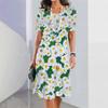 2024 Nuevo Vestido de Dama Estampado Floral Elegante Hermoso Vestido Midi Vestido de Verano para Mujer