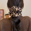 Goma para el pelo tipo coreano con encaje y estampado de leopardo, multi-capa, 2026, nueva moda, diadema para el pelo de mujer, accesorio para el pelo