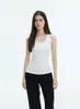 Coleira Henry três botões corte slim valorizador regata bm feminina verão senso de design pele-iluminador roupa íntima roupa externa top sem mangas