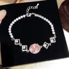 Uma mensagem de amor no seu pulso! Pulseira com fecho oval em zircônia ultra brilhante, luxo leve, toque de alta qualidade, pulseira elegante, joia de nicho