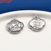Cuentas de Melón de Plata de Ley, Cuentas de Hoja, Cuentas de Loto, Accesorios de Colgante de Cierre Ruyi, Materiales Retro Antiguos para Manualidades de Cuentas Hechas a Mano