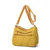 Nova Bolsa Feminina Estilo Simples Multicamadas Leve Bolsa Transversal Bolsa de Ombro Único Feminina Versátil Bolsa de Mãe Bolsa Quadrada Pequena com Múltiplos Bolsos