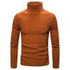 Nuevo Suéter de Cuello Alto de Color Sólido para Hombre Otoño e Invierno Estilo Coreano Ajustado Talla Grande Suéter Básico de Punto a Rayas para Hombre