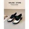Versión de Piel de Vaca~Zapatos Mary Jane de Cuero Genuino con Tira Cruzada Retro para Mujer, Estilo Deportivo Casual, Suela Gruesa, Tacón Grueso, Boca Baja Zapatos de Una Sola Pieza