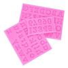 26 Inglês tamanho letra molde de silicone digital criativo cozimento de gota decorativa cola de barro molde de cerâmica macia