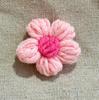 Lindo y Dulce Flor Puff Hecha a Mano Lana Crochet Pequeño Broche de Flor Flor Decorativa para Ropa Decoración para Bufanda Sombrero