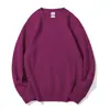 Sudadera de cuello redondo de poliéster-algodón de peso pesado de 300 g, prenda exterior retro de ajuste holgado para hombre, top casual para primavera y otoño, logo personalizado disponible