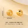 Acessórios de Prata Esterlina 925 Cratera de Meteoro Zircônia Contas Espaçadoras Meandro Contas de Flor Prata Pura Banhada a Ouro Brincos Culturais Contas Budistas Materiais para Pulseira de Cristal DIY