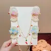 Corrente Original para Testa Estilo Chinês para Meninas, Acessório de Cabelo Estilo Antigo Hanfu, Grampo de Cabelo com Borla, Adorno de Cabelo Florido, Corrente para Sobrancelha para Sessão de Fotos com Traje Tradicional