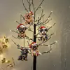 Decorações de Natal para Cachorros de Madeira Transfronteiriças Decorações Penduradas para Feriados Presentes de Natal Várias Raças de Cachorros Pingentes Decorativos