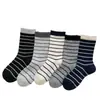 Calcetines Zhuji Otoño/Invierno Nuevos Calcetines Rayados para Mujer, Calcetines de Media Pantorrilla, Calcetines Cálidos Apilables, Engrosados Estilo Coreano, Modernos y Versátiles