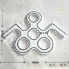 Nueva Flor de Esquina de Techo Estilo Chino Líneas de Madera de Bambú Forma de 7 L Líneas Planas Decoración Sala de Estar Pasillo Líneas de Techo Líneas Decorativas de Techo
