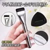 Set de 3 en 1 de Polvera Negra con Forma de Piña Xierui con Brocha Plana para Base, Brocha de Maquillaje Ultra Suave y No Absorbente