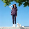 Colete de Inverno Solto com Gola Alta Color Block para Mulheres 2026 Novo Estilo Tamanho Grande Quente Roupa de Casal Sem Mangas Colete Gilet