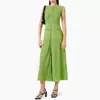 Vestido de Punto Transfronterizo Estilo Francés 2025 Modelo Nuevo de Primavera Asiático Sudoriental y Europeo/Americano Elegante de Color Sólido Largo