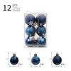 Novo Conjunto de Decoração de Bola de Natal Floco de Neve 4/6cm Bola Brilhante Bola Galvanizada Acessórios de Decoração DIY de Natal com Estampagem a Ouro