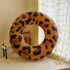 Anillo de Natación Grueso con Estampado de Leopardo Nuevo de Venta Caliente Transfronterizo Anillo Inflable para Jugar en el Agua para Adultos con Asa Anillo de Natación Producto Nuevo