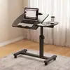 Mesita de noche, escritorio para computadora, mesita de noche móvil, escritorio de altura ajustable para dormitorio, escritorio para laptop en casa, mesa pequeña de estudio