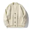 Directo de Fábrica Estilo Perezoso Cuello en V Suéter Cardigan de Punto Holgado para Hombre Otoño Invierno Ropa de Punto de Moda