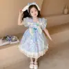 Vestido Princesa Lolita para Meninas, Saia Rodada Estilosa Infantil, Vestido para Bebê Menina, Vestido Cinnamoroll
