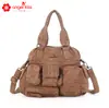 Bolsa de Mano Lavada Y2K Nueva para Mujer Bolso de Hombro Americano Desgastado Bolso Cruzado Versátil para Motocicleta