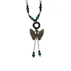 Colar Bohemian Borboleta com Franjas para Mulheres, Novo Estilo Étnico Chinês, Corrente Longa Retro para Suéter, Acessórios Antigos Estilo Hanfu