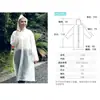 Chaqueta impermeable larga cuerpo entero engrosada poncho unisex portátil para viajes al aire libre traje de pantalones de lluvia desechables