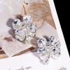 Cristal Resistente Flor de Corazón de Trébol de Cuatro Hojas Aleación Cuentas Sueltas Hecho a Mano DIY Cuentas de Agujero Recto Accesorios para Cadena de Teléfono Cadena de Bolsa