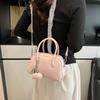 Bolsa Mensageiro para o Trabalho com Alça de Mão Bolsa Quadrada Pequena Simples Feminina Lançamento 2025 Estilo Coreano Moda Bolsa de Ombro Bolsa de Mão