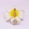 Anillo de ombligo de mariposa con forma de corazón transfronterizo Gatte, con diamantes adhesivos, flor, gato, joyería de múltiples perforaciones, accesorios de ombligo de acero inoxidable