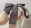 Acessórios de Cabelo Elegantes para Mulheres - Presilha Banana com Laço Pied-de-Poule Novo Outono e Inverno Dongdaemun Coreano