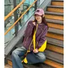 2026 nuevo cárdigan con capucha de estilo americano de frente abierto, sudadera versátil de corte holgado retro a la moda para parejas