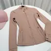 Jaqueta Rosa Dourado Crepúsculo Terceira Geração Sem Tela Gola Alta Jaqueta Feminina Fina Look Emagrecedor Roupas Esportivas Fitness Yoga