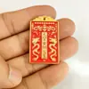 Joyería Hecha a Mano DIY Llavero de Coche Colgante Accesorios Bendición del Funcionario Celestial Doble Dragón Nueve Púrpura Asistente Derecho Etiqueta de Marte