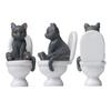 Serie de Inodoros de Sentarse 4 Inodoro de Postura Sentada Gato y Gatito Paisajismo en Miniatura Paisajismo Creativo Muñecas