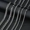 Acero Inoxidable Molido Cadena Cubana de Dos Caras Hip-Hop Transfronterizo Collar para Hombre de Acero de Titanio Accesorios de Joyería DIY