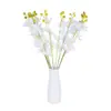 Suministro de fábrica simulación rama única orquídea pavo real amarilla decoración del hogar sala de estar adornos de flores artificiales flores de simulación diy