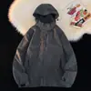 Chaqueta de Montañismo con Capucha Ligera Cortavientos para Hombre y Mujer Estilo Pareja Chaqueta Deportiva para Exteriores