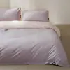 Juego de cama de lujo de alta gama de 1.2 m hecho de tela de algodón cepillado con bloques de color, juego de tres piezas para dormitorio principal, juego de cuatro piezas de algodón puro que incluye sábana bajera, funda de edredón y ropa de cama