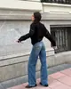 Ropa de Verano para Mujer 2026 Estilo Americano Jeans con Estampado de Estrella y Leopardo Versátiles Rectos Ajuste Delgado Pantalones Largos Venta al por Mayor Modernos