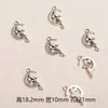 Pingente Estrela e Lua Acessórios DIY Peças de Liga Mista Pulseira com Recortes Contas para Colar Acessórios para Joias DIY