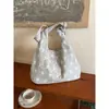 Bolsa Estilo Coreano Simples Versátil Estampa de Estrela Grande Capacidade Sensação Relaxada Bolsa de Ombro Único Transversal Bolsa Tote Nicho para o Dia a Dia