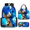 Mochila Transfronteriza Nueva de Sonic Mochila Moderna Anime Gran Capacidad Mochila Escolar SONIC Lonchera para Estudiantes de Primaria