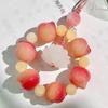 Cadena para Teléfono Móvil de Bodhi de Jade Blanco al por Mayor Transfronteriza, Colgante de Cordón para Mujer con Raíz de Bodhi de Pata de Gato Linda, Adorno de Llavero para Coche